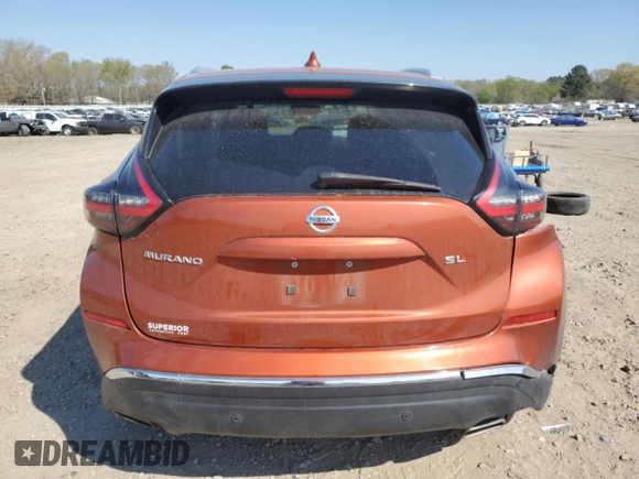 2019 Nissan Murano SL z VIN 5N1AZ2MJ5KN102243, wystawiony jako Copart lot #50614165 z przebiegiem 93 493 mil mil oraz Szkoda całkowita • Salvage title. Historia ofert i sprzedaży dostępna na DreamBid. Obrazek 6.