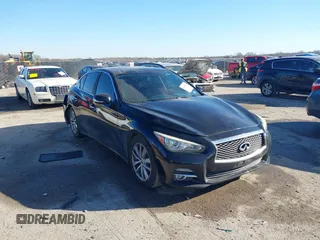2015 Infiniti Q50 Premium with VIN JN1BV7AP1FM351244, listed as a IAAI auction lot 41694394 with 140,073 mi miles. Bid and sale history available at carsss.com. Image 1.