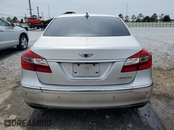 2013 Hyundai Genesis 3.8L with VIN KMHGC4DD2DU220955, listed as a Copart auction lot 55835525 with 194,165 mi miles and Salvage title. Bid and sale history available at DreamBid. Image 6.