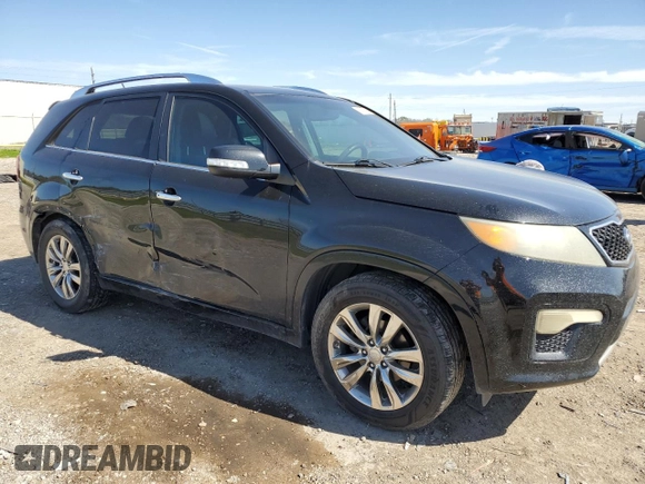 2012 Kia Sorento SX with VIN 5XYKW4A24CG188745, listed as a Copart auction lot 47576515 with 221,592 mi miles and Salvage Title. Bid and sale history available at carsss.com. Image 4.