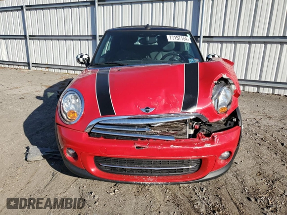 2013 MINI Convertible with VIN WMWZN3C58DT265980, listed as a Copart auction lot 77157154 with 88,975 mi miles and Salvage title. Bid and sale history available at DreamBid. Image 5.