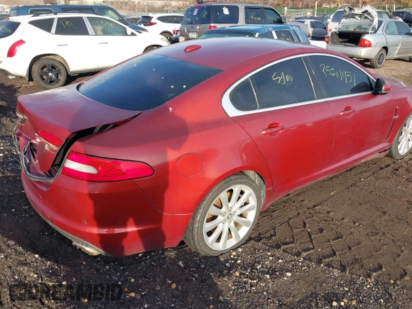 2010 Jaguar XF Premium Luxury with VIN SAJWA0GB3ALR55116, listed as a IAAI auction lot 41667230 with 999,999 mi miles. Bid and sale history available at carsss.com. Image 4.