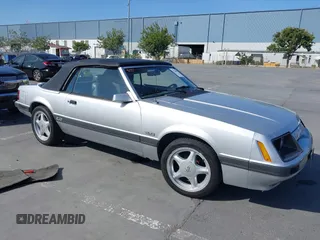 1985 Ford Mustang with VIN 1FABP27M9FF216496, listed as a IAAI auction lot 42560093 with 84,964 mi miles and . Bid and sale history available at DreamBid. Image 1.