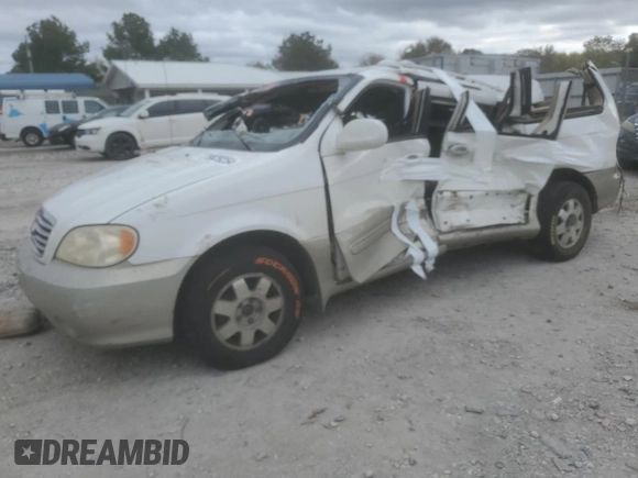2003 Kia Sedona LX with VIN KNDUP131836430383, listed as a Copart auction lot 79829254 with 198,896 mi miles and Salvage Title. Bid and sale history available at carsss.com. Image 1.