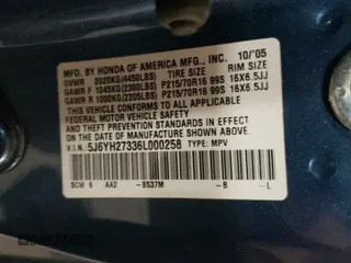 2006 Honda Element with VIN 5J6YH27336L000258, listed as a Copart auction lot 76141974 with 146,613 mi miles and Clean Title. Bid and sale history available at DreamBid. Image 13.