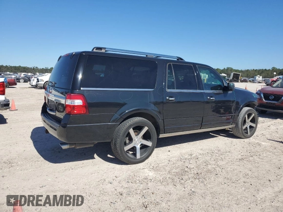 2015 Ford Expedition EL Platinum with VIN 1FMJK1LT4FEF14189, listed as a Copart auction lot 80850174 with 143,909 mi miles and Salvage Title. Bid and sale history available at carsss.com. Image 3.