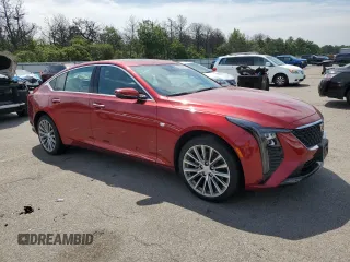 2025 Cadillac CT5 Premium Luxury with VIN 1G6DS5RKXS0109892, listed as a Copart auction lot 61814765 with 1,403 mi miles and Salvage title. Bid and sale history available at DreamBid. Image 4.