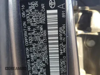 2016 Toyota Prius One with VIN JTDKDTB38G1137486, listed as a Copart auction lot 48080855 with 146,979 mi miles and Salvage Title. Bid and sale history available at DreamBid. Image 12.