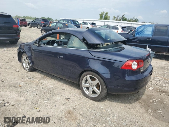 2007 Volkswagen Eos with VIN WVWCA71F07V037925, listed as a Copart auction lot 66184154 with Not Provided miles and Clean Title. Bid and sale history available at DreamBid. Image 2.
