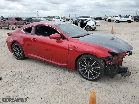 2015 Lexus RC F with VIN JTHHP5BC6F5003191, listed as a Copart auction lot 48727033 with NaN miles. Bid and sale history available at carsss.com. Image 4.