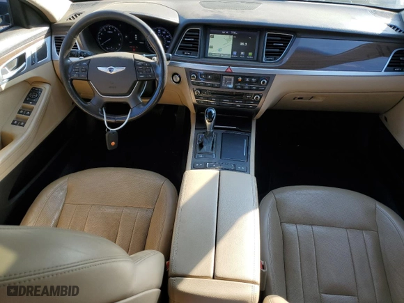 2016 Hyundai Genesis 3.8L with VIN KMHGN4JE6GU107599, listed as a Copart auction lot 54254055 with 110,605 mi miles and Clean Title. Bid and sale history available at carsss.com. Image 8.