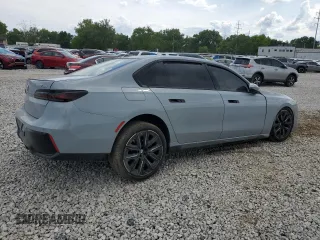 2023 BMW 7 Series 740i with VIN WBA23EH0XPCM01840, listed as a Copart auction lot 58458355 with Not provided miles and Salvage title. Bid and sale history available at DreamBid. Image 3.