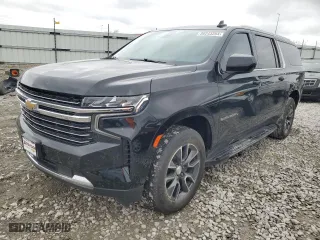 2021 Chevrolet Suburban LT with VIN 1GNSKCKD5MR382216, listed as a Copart auction lot 80243284 with 121,332 mi miles and Salvage Title. Bid and sale history available at carsss.com. Image 1.