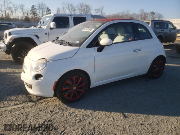 2013 FIAT 500 Pop with VIN 3C3CFFDR7DT741833, listed as a Copart auction lot 46635955 with 213,007 mi miles and Salvage Title. Bid and sale history available at carsss.com. Image 1.