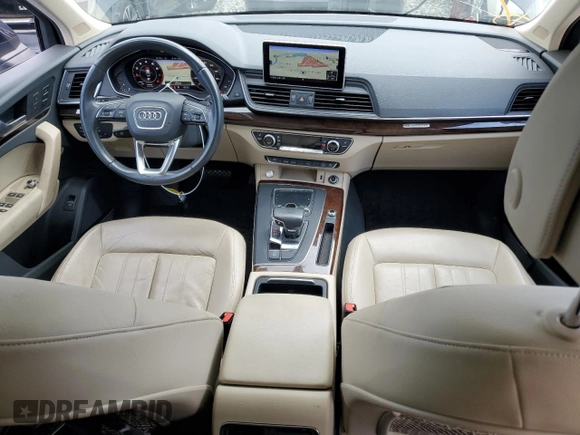 2018 Audi Q5 Premium Plus with VIN WA1BNAFY6J2163328, listed as a Copart auction lot 65366225 with 58,391 mi miles and Salvage title. Bid and sale history available at DreamBid. Image 8.