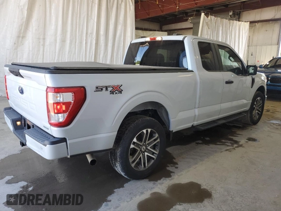 2022 Ford F-150 XL with VIN 1FTEX1EP5NKD35795, listed as a Copart auction lot 66329465 with 42,469 mi miles and Salvage title. Bid and sale history available at DreamBid. Image 3.
