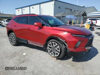 2024 Chevrolet Blazer RS with VIN 3GNKBKRS7RS119504, listed as a Copart auction lot 62578935 with 30,253 mi miles and Salvage title. Bid and sale history available at DreamBid. Image 4.