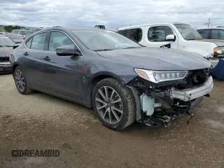 2018 Acura TLX with VIN 19UUB2F32JA010096, listed as a Copart auction lot 54727405 with 64,240 mi miles and Salvage Title. Bid and sale history available at carsss.com. Image 4.