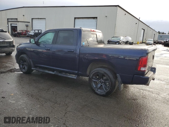 2016 Ram 1500 Sport with VIN 1C6RR7MT5GS381974, listed as a Copart auction lot 81850024 with 96,312 mi miles and Salvage title. Bid and sale history available at DreamBid. Image 2.
