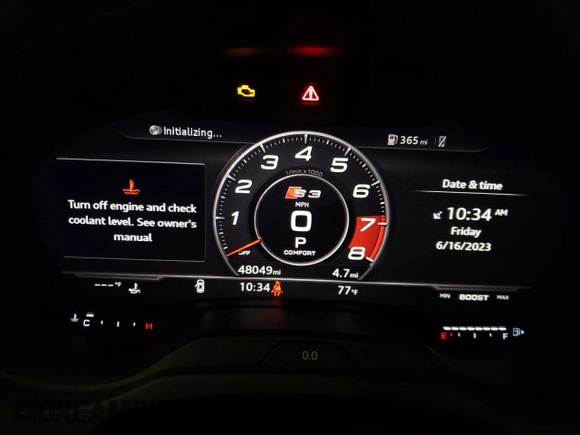 2018 Audi S3 Premium Plus with VIN WAUB1GFF3J1042343, listed as a Copart auction lot 55952613 with 48,049 mi miles. Bid and sale history available at carsss.com. Image 9.
