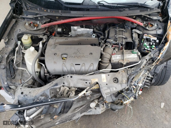 2010 Mitsubishi Lancer GTS with VIN JA32U8FW7AU001727, listed as a Copart auction lot 48228595 with 197511 miles and Salvage Title. Bid and sale history available at carsss.com. Image 11.