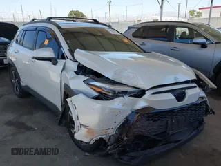 2023 Toyota Corolla Cross Hybrid S with VIN 7MUFBABG1PV003149, listed as a IAAI auction lot 42643400 with 109,657 mi miles and . Bid and sale history available at DreamBid. Image 1.
