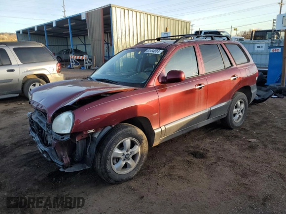 2005 Hyundai Santa Fe GLS with VIN KM8SC73E35U992596, listed as a Copart auction lot 82934614 with 84,000 mi miles and Salvage Title. Bid and sale history available at carsss.com. Image 1.