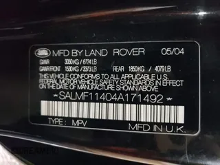 2004 Land Rover Range Rover with VIN SALMF11404A171492, listed as a Copart auction lot 54059945 with Not Provided miles and Salvage Title. Bid and sale history available at DreamBid. Image 13.