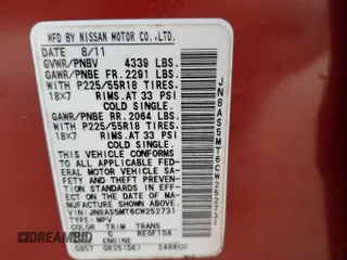 2012 Nissan Rogue S with VIN JN8AS5MT6CW252731, listed as a Copart auction lot 49732325 with 151,632 mi miles and Salvage Title. Bid and sale history available at DreamBid. Image 14.
