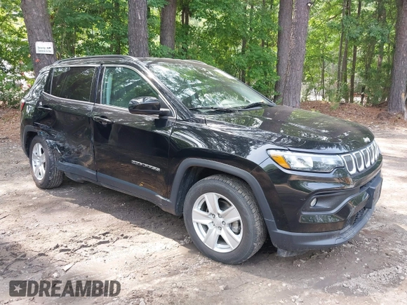 2022 Jeep Compass Latitude with VIN 3C4NJCBB5NT140011, listed as a IAAI auction lot 42487785 with 52,374 mi miles and . Bid and sale history available at DreamBid. Image 1.