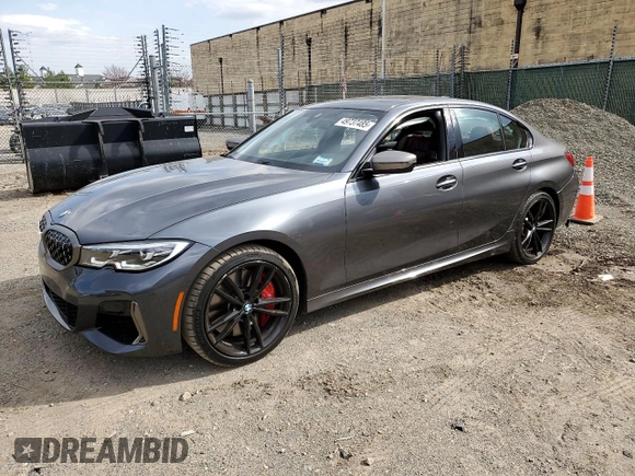 2022 BMW 3 Series M340i xDrive with VIN 3MW5U9J06N8C67957, listed as a Copart auction lot 49737485 with 10,563 mi miles and Salvage Title. Bid and sale history available at carsss.com. Image 1.