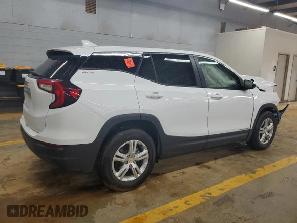 2024 GMC Terrain SLE z VIN 3GKALMEG3RL368685, wystawiony jako Copart lot #56698575 z przebiegiem Nie podano mil oraz Szkoda całkowita • Salvage title. Historia ofert i sprzedaży dostępna na DreamBid. Obrazek 3.
