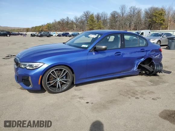 2020 BMW 3 Series M340i xDrive with VIN WBA5U9C00LFH68766, listed as a Copart auction lot 49077125 with 56,730 mi miles and Salvage Title. Bid and sale history available at DreamBid. Image 1.