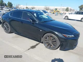 2021 Lexus IS with VIN JTHGZ1B29M5038391, listed as a IAAI auction lot 41647851 with 45,446 mi miles. Bid and sale history available at carsss.com. Image 1.
