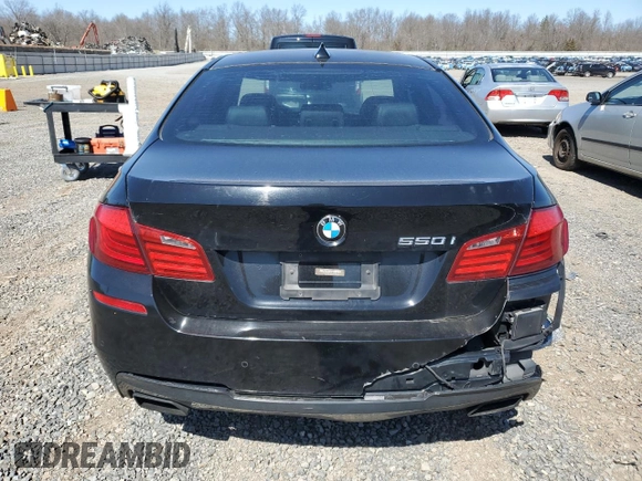 2013 BMW 5 Series 550i with VIN WBAFR9C54DD226730, listed as a Copart auction lot 50689595 with 95,742 mi miles and Clean Title. Bid and sale history available at carsss.com. Image 6.