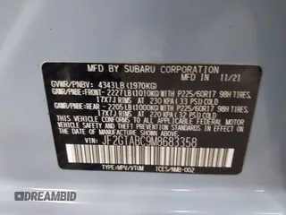 2021 Subaru Crosstrek z VIN JF2GTABC9M8683358, wystawiony jako IAAI lot #42050009 z przebiegiem 41 471 mil mil oraz . Historia ofert i sprzedaży dostępna na DreamBid. Obrazek 9.