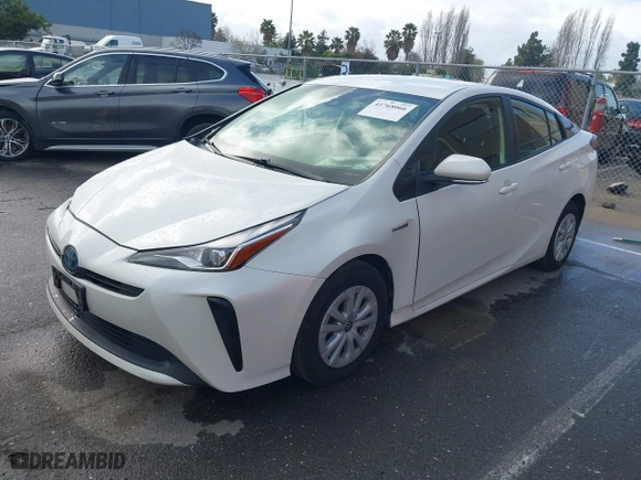 2019 Toyota Prius L Eco with VIN JTDKARFU7K3093038, listed as a IAAI auction lot 41768066 with 124,495 mi miles. Bid and sale history available at carsss.com. Image 17.