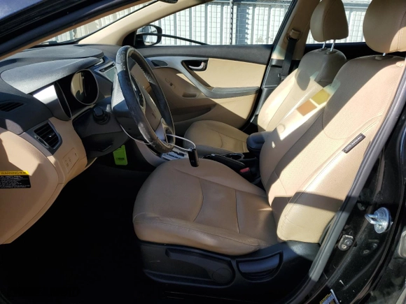 2012 Hyundai Elantra GLS with VIN KMHDH4AE4CU185819, listed as a Copart auction lot 43627765 with 127,673 mi miles and Salvage Title. Bid and sale history available at carsss.com. Image 7.