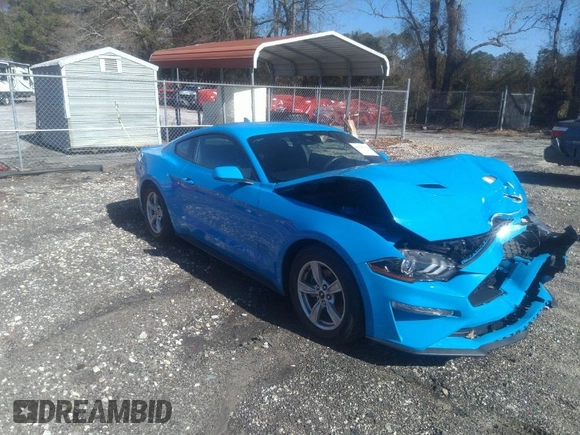 2023 Ford Mustang EcoBoost with VIN 1FA6P8TH5P5113600, listed as a IAAI auction lot 41600458 with 31,713 mi miles. Bid and sale history available at carsss.com. Image 1.