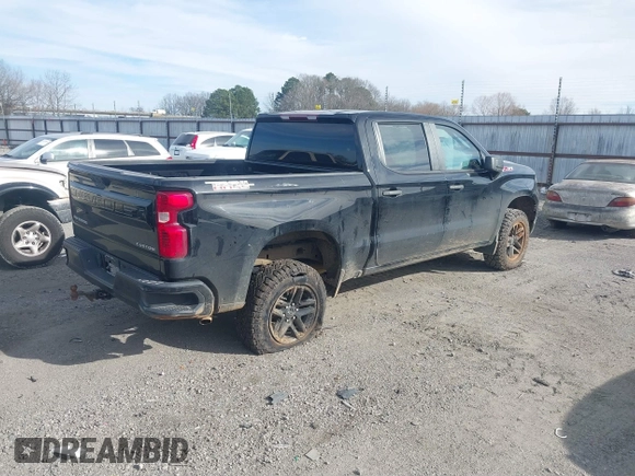 2022 Chevrolet Silverado 1500 Custom Trail Boss with VIN 3GCPDCEK2NG626683, listed as a IAAI auction lot 41723730 with 51,830 mi miles. Bid and sale history available at carsss.com. Image 4.