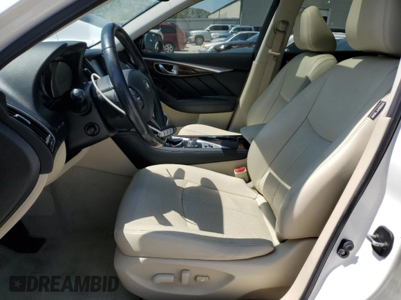 2015 Infiniti Q50 Premium with VIN JN1BV7AR9FM392349, listed as a Copart auction lot 59121255 with 104,199 mi miles and Salvage title. Bid and sale history available at DreamBid. Image 7.