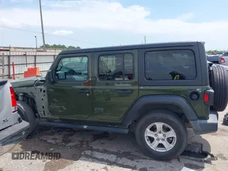 2021 Jeep Wrangler Unlimited Sport S with VIN 1C4HJXDG0MW510836, listed as a IAAI auction lot 42072748 with 87,960 mi miles and . Bid and sale history available at DreamBid. Image 15.
