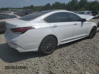 2019 Genesis G80 Sport with VIN KMTFN4JB6KU326031, listed as a Copart auction lot 65163693 with 41,261 mi miles and . Bid and sale history available at carsss.com. Image 3.