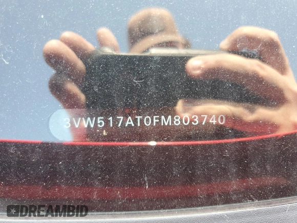 2015 Volkswagen Beetle 1.8T with VIN 3VW517AT0FM803740, listed as a Copart auction lot 59227115 with Not provided miles and Salvage title. Bid and sale history available at DreamBid. Image 12.