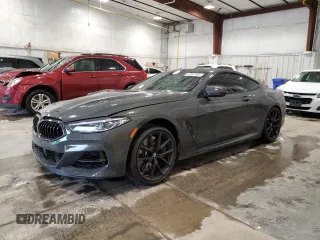 2021 BMW 8 Series M850i xDrive with VIN WBABC4C08MCE91845, listed as a Copart auction lot 67661964 with 6,002 mi miles and Salvage Title. Bid and sale history available at carsss.com. Image 1.