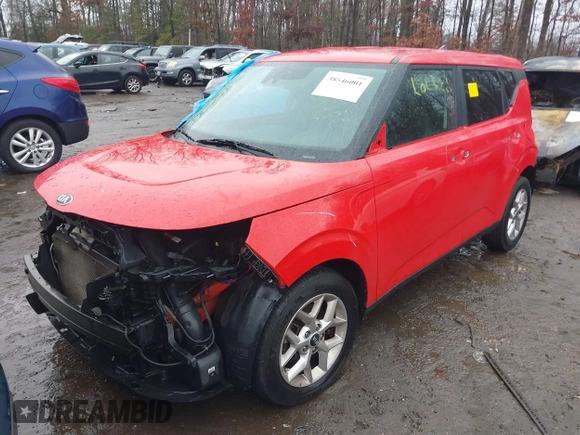2020 Kia Soul LX with VIN KNDJ23AU5L7000718, listed as a IAAI auction lot 40811588 with 107,083 mi miles. Bid and sale history available at carsss.com. Image 2.