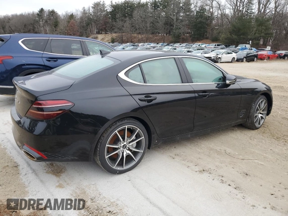 2025 Genesis G70 2.5T with VIN KMTG34SC8SU149077, listed as a Copart auction lot 41567865 with Not provided miles and Salvage title. Bid and sale history available at DreamBid. Image 3.