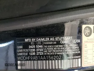 2010 Mercedes-Benz E-Class E 550 Luxury with VIN WDDHF9AB1AA156202, listed as a Copart auction lot 75260754 with 198,686 mi miles and Clean Title. Bid and sale history available at carsss.com. Image 12.