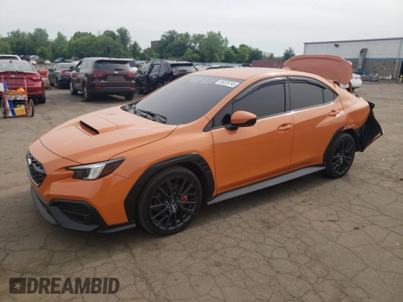 2022 Subaru WRX Premium с VIN JF1VBAF66N9028427, выставлен на аукционе Copart как лот 58225745 с пробегом 43 551 миль миль и Списание • Salvage title. История ставок и продаж доступна на DreamBid. Изображение 1.