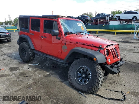 2014 Jeep Wrangler Unlimited Rubicon with VIN 1C4HJWFG5EL283881, listed as a Copart auction lot 58150255 with 100,166 mi miles and Non repairable. Bid and sale history available at DreamBid. Image 4.